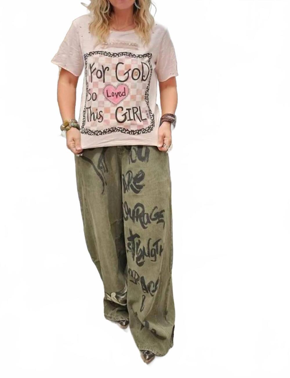 NEW A RARE BIRD for god so loved this girl tee in pink
